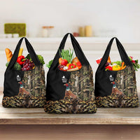 Pheasant Hunting Grocery Bag with Woodland Forest Scene and Autumn Foliage Pattern - Wonder Print Shop