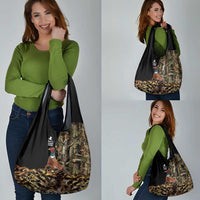 Pheasant Hunting Grocery Bag with Woodland Forest Scene and Autumn Foliage Pattern - Wonder Print Shop