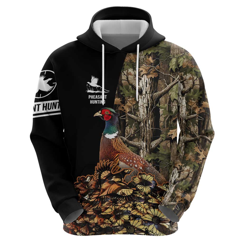Custom Pheasant Hunting Hoodie with Woodland Forest Scene and Autumn Foliage Pattern - Wonder Print Shop