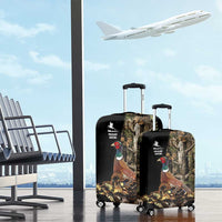 Pheasant Hunting Luggage Cover with Woodland Forest Scene and Autumn Foliage Pattern - Wonder Print Shop