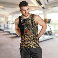 Custom Pheasant Hunting Men Tank Top with Woodland Forest Scene and Autumn Foliage Pattern - Wonder Print Shop
