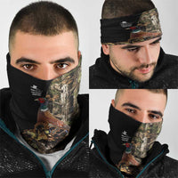 Pheasant Hunting Neck Gaiter with Woodland Forest Scene and Autumn Foliage Pattern - Wonder Print Shop