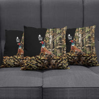 Pheasant Hunting Pillow Cover with Woodland Forest Scene and Autumn Foliage Pattern - Wonder Print Shop