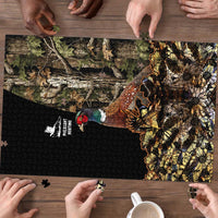 Pheasant Hunting Puzzle with Woodland Forest Scene and Autumn Foliage Pattern - Wonder Print Shop