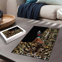 Pheasant Hunting Puzzle with Woodland Forest Scene and Autumn Foliage Pattern - Wonder Print Shop
