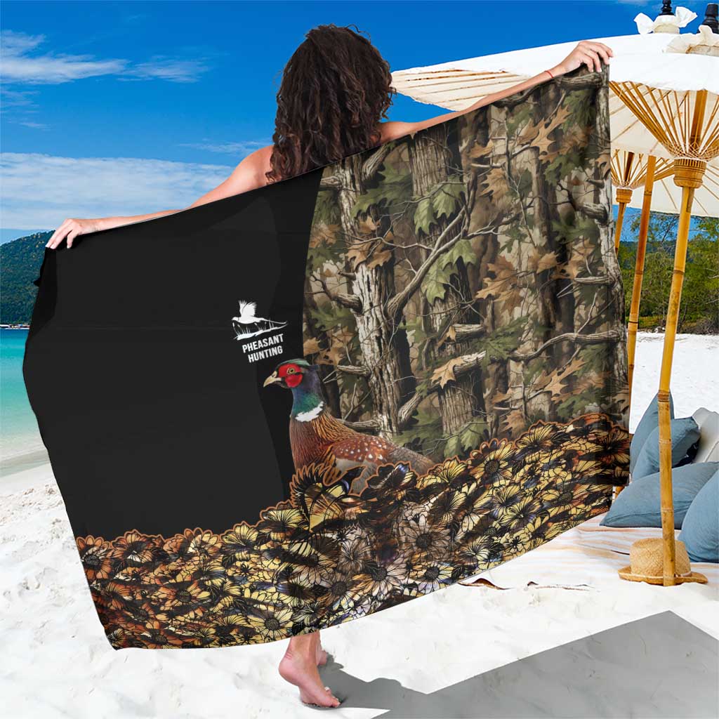 Pheasant Hunting Sarong with Woodland Forest Scene and Autumn Foliage Pattern - Wonder Print Shop