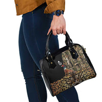 Pheasant Hunting Shoulder Handbag with Woodland Forest Scene and Autumn Foliage Pattern - Wonder Print Shop