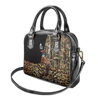Pheasant Hunting Shoulder Handbag with Woodland Forest Scene and Autumn Foliage Pattern - Wonder Print Shop