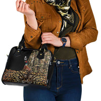 Pheasant Hunting Shoulder Handbag with Woodland Forest Scene and Autumn Foliage Pattern - Wonder Print Shop