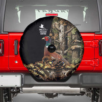 Pheasant Hunting Spare Tire Cover with Woodland Forest Scene and Autumn Foliage Pattern - Wonder Print Shop