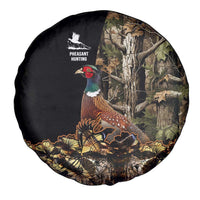 Pheasant Hunting Spare Tire Cover with Woodland Forest Scene and Autumn Foliage Pattern - Wonder Print Shop