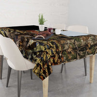 Pheasant Hunting Tablecloth with Woodland Forest Scene and Autumn Foliage Pattern - Wonder Print Shop