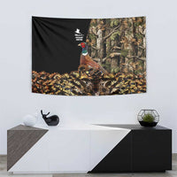 Pheasant Hunting Tapestry with Woodland Forest Scene and Autumn Foliage Pattern - Wonder Print Shop