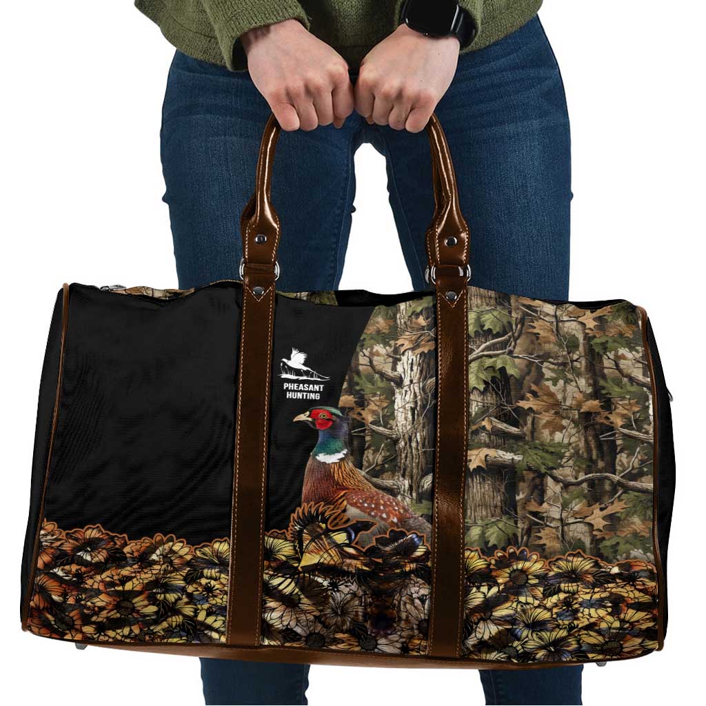 Pheasant Hunting Travel Bag with Woodland Forest Scene and Autumn Foliage Pattern - Wonder Print Shop