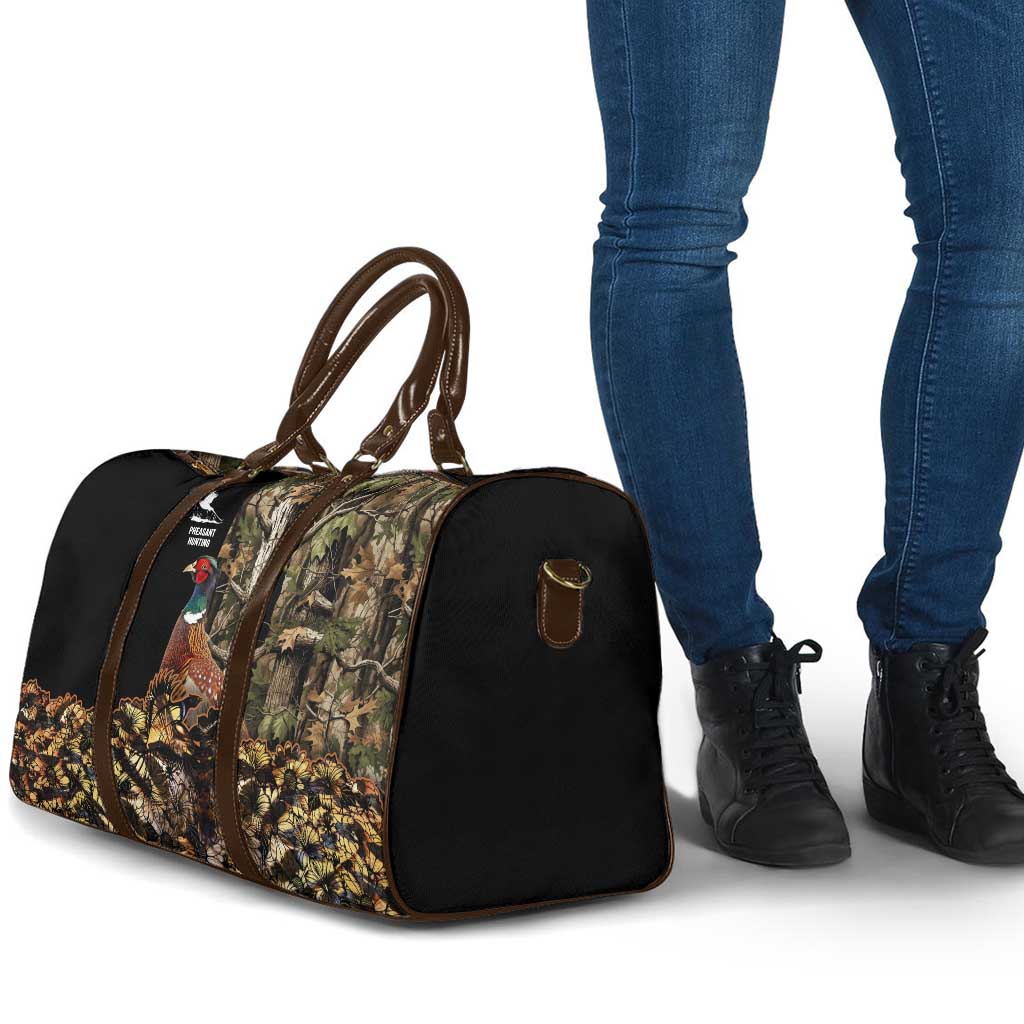 Pheasant Hunting Travel Bag with Woodland Forest Scene and Autumn Foliage Pattern - Wonder Print Shop