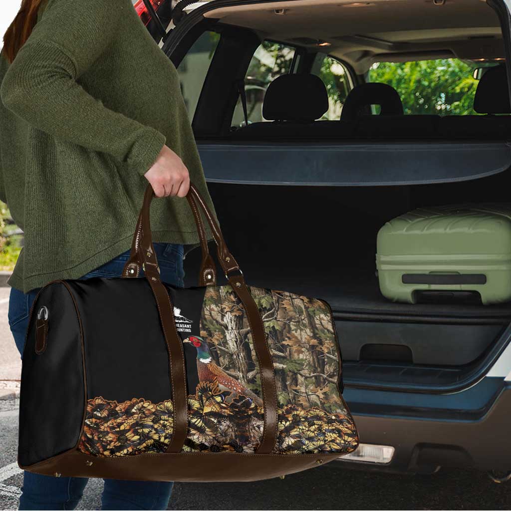 Pheasant Hunting Travel Bag with Woodland Forest Scene and Autumn Foliage Pattern - Wonder Print Shop