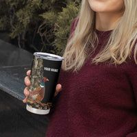 Custom Pheasant Hunting Tumbler Cup with Woodland Forest Scene and Autumn Foliage Pattern - Wonder Print Shop