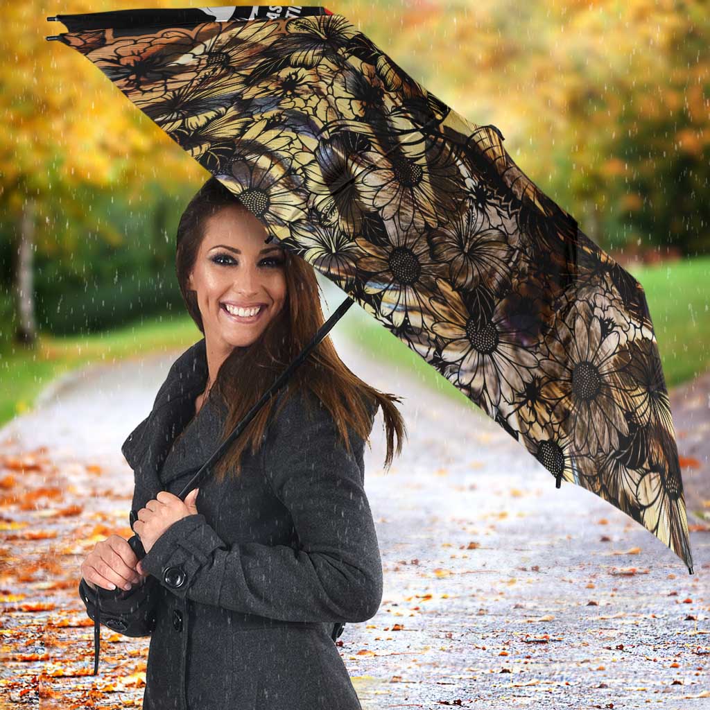 Pheasant Hunting Umbrella with Woodland Forest Scene and Autumn Foliage Pattern - Wonder Print Shop