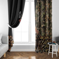 Pheasant Hunting Window Curtain with Woodland Forest Scene and Autumn Foliage Pattern - Wonder Print Shop