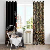 Pheasant Hunting Window Curtain with Woodland Forest Scene and Autumn Foliage Pattern - Wonder Print Shop