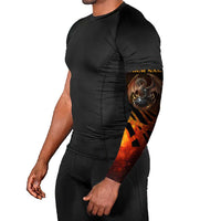 Custom Fiery Dragon Bowling Arm Sleeves with Flaming Ball and Hexagon Flame Pattern - Wonder Print Shop