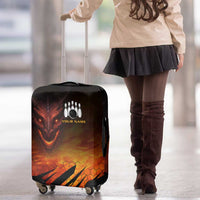 Custom Fiery Dragon Bowling Luggage Cover with Flaming Ball and Hexagon Flame Pattern - Wonder Print Shop