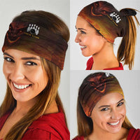 Custom Fiery Dragon Bowling Neck Gaiter with Flaming Ball and Hexagon Flame Pattern - Wonder Print Shop