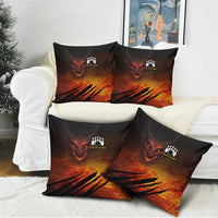 Custom Fiery Dragon Bowling Pillow Cover with Flaming Ball and Hexagon Flame Pattern - Wonder Print Shop