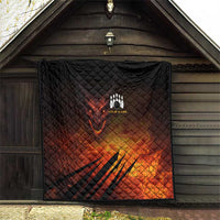 Custom Fiery Dragon Bowling Quilt with Flaming Ball and Hexagon Flame Pattern - Wonder Print Shop