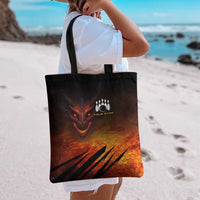 Custom Fiery Dragon Bowling Tote Bag with Flaming Ball and Hexagon Flame Pattern - Wonder Print Shop