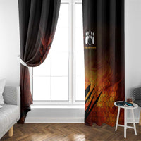 Custom Fiery Dragon Bowling Window Curtain with Flaming Ball and Hexagon Flame Pattern - Wonder Print Shop
