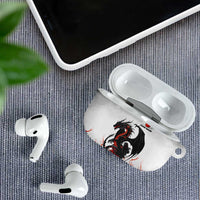 Custom Black Dragon Bowling AirPods Case with Fiery Ball and Thunderstorm Lightning Pattern - Wonder Print Shop
