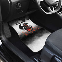 Custom Black Dragon Bowling Car Mats with Fiery Ball and Thunderstorm Lightning Pattern - Wonder Print Shop