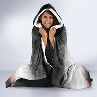 Custom Black Dragon Bowling Hooded Blanket with Fiery Ball and Thunderstorm Lightning Pattern - Wonder Print Shop
