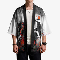 Custom Black Dragon Bowling Kimono with Fiery Ball and Thunderstorm Lightning Pattern - Wonder Print Shop