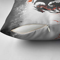 Custom Black Dragon Bowling Pillow Cover with Fiery Ball and Thunderstorm Lightning Pattern - Wonder Print Shop