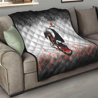 Custom Black Dragon Bowling Quilt with Fiery Ball and Thunderstorm Lightning Pattern - Wonder Print Shop