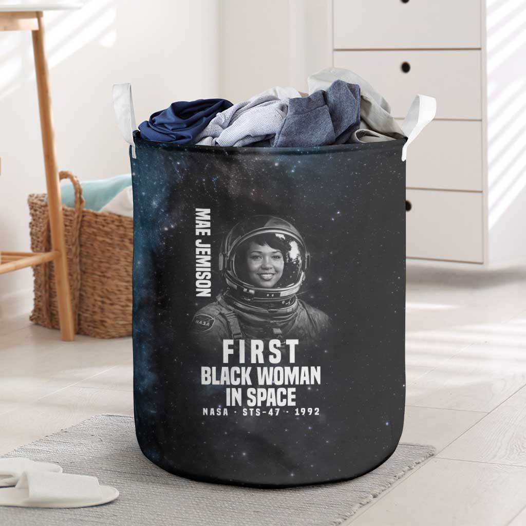 Mae Jemison Laundry Basket with NASA Spacesuit Portrait, First Black Woman - Wonder Print Shop