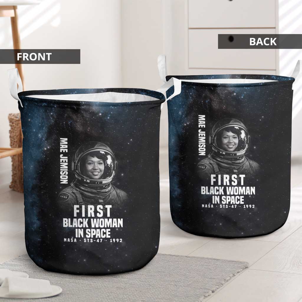 Mae Jemison Laundry Basket with NASA Spacesuit Portrait, First Black Woman - Wonder Print Shop
