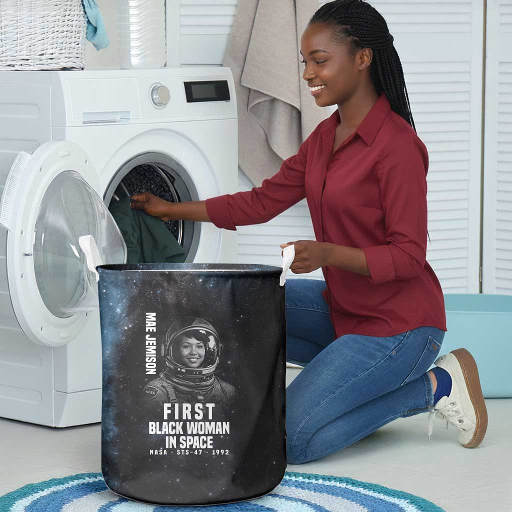 Mae Jemison Laundry Basket with NASA Spacesuit Portrait, First Black Woman - Wonder Print Shop