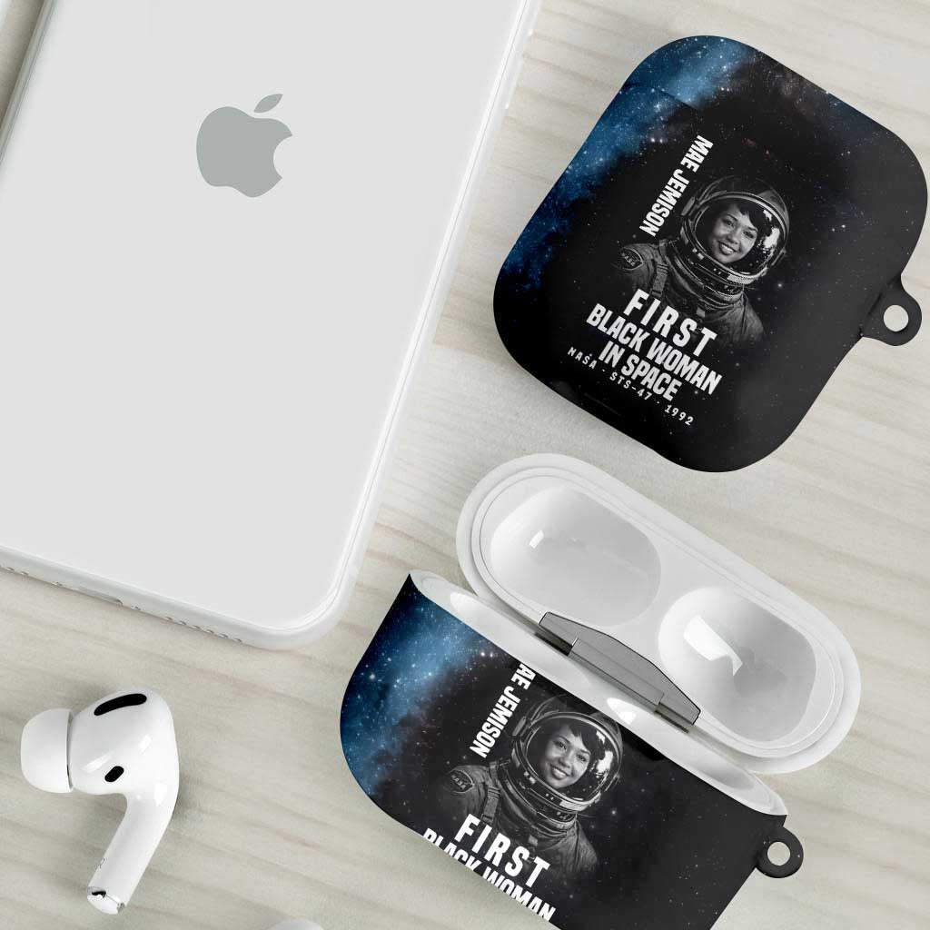 Mae Jemison AirPods Case with NASA Spacesuit Portrait, First Black Woman - Wonder Print Shop