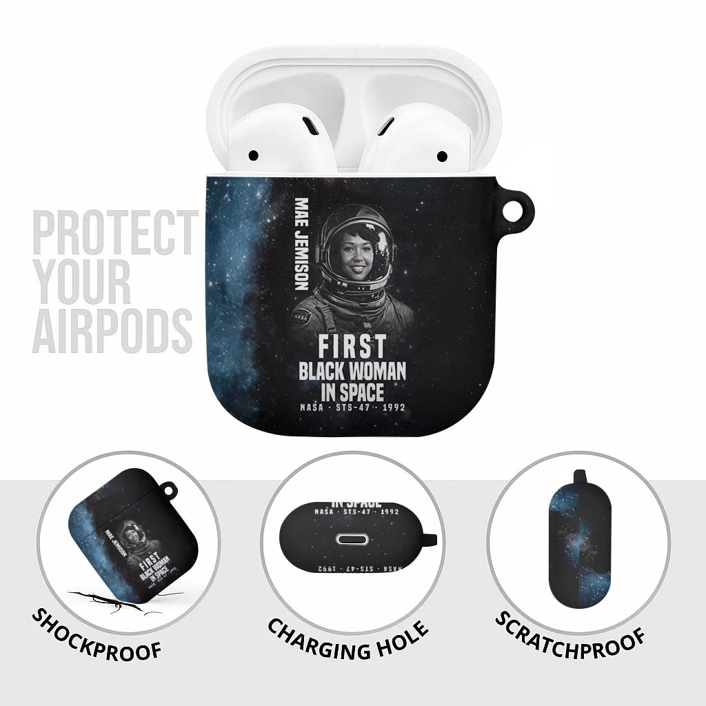 Mae Jemison AirPods Case with NASA Spacesuit Portrait, First Black Woman - Wonder Print Shop