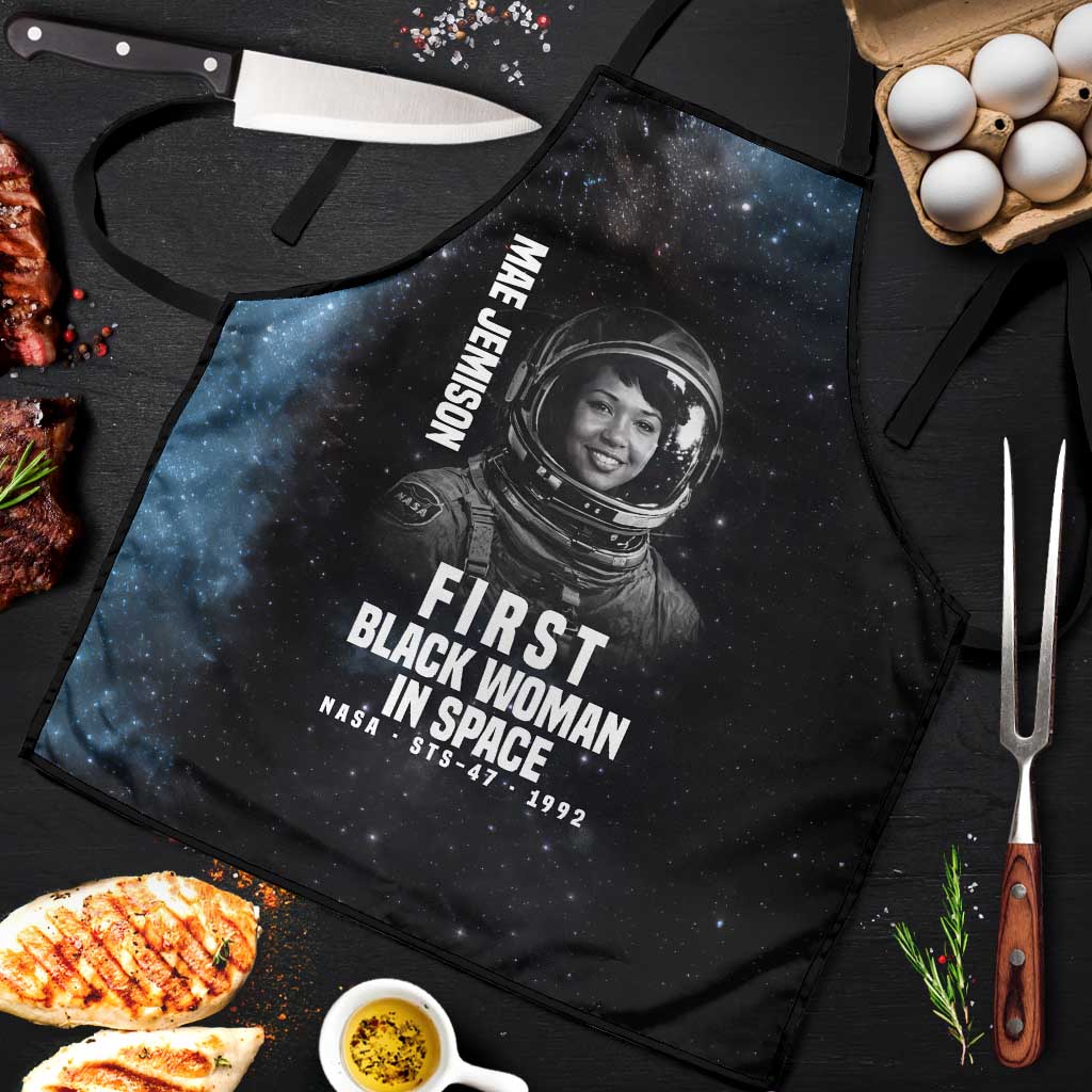 Mae Jemison Apron with NASA Spacesuit Portrait, First Black Woman - Wonder Print Shop