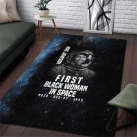 Mae Jemison Area Rug with NASA Spacesuit Portrait, First Black Woman - Wonder Print Shop