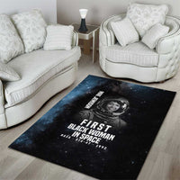 Mae Jemison Area Rug with NASA Spacesuit Portrait, First Black Woman - Wonder Print Shop