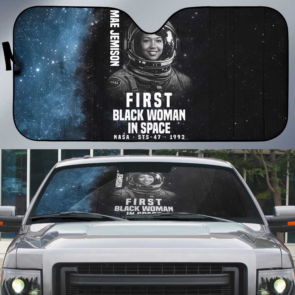 Mae Jemison Auto Sun Shade with NASA Spacesuit Portrait, First Black Woman - Wonder Print Shop