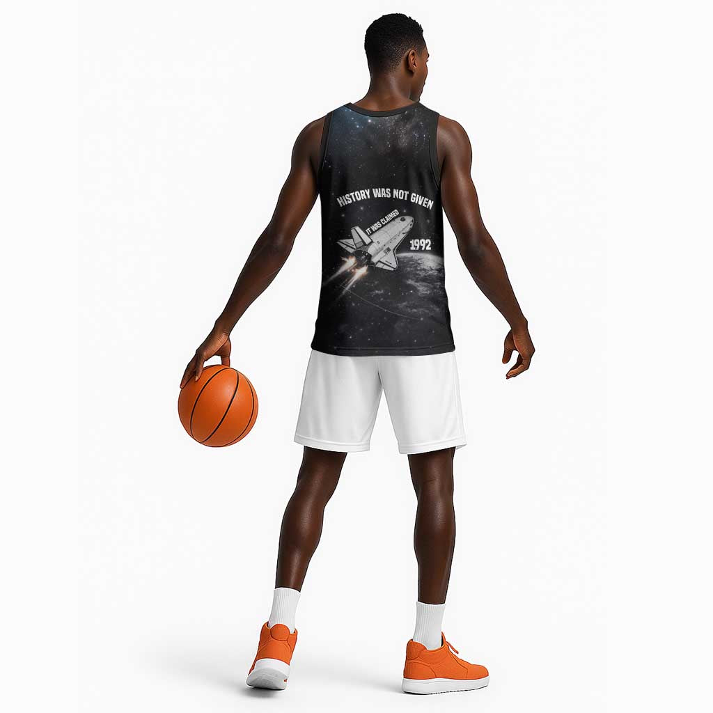 Mae Jemison Basketball Jersey with NASA Spacesuit Portrait, First Black Woman - Wonder Print Shop