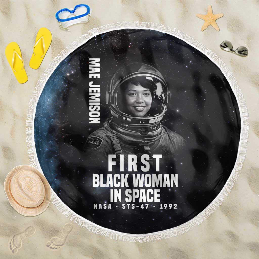 Mae Jemison Beach Blanket with NASA Spacesuit Portrait, First Black Woman - Wonder Print Shop