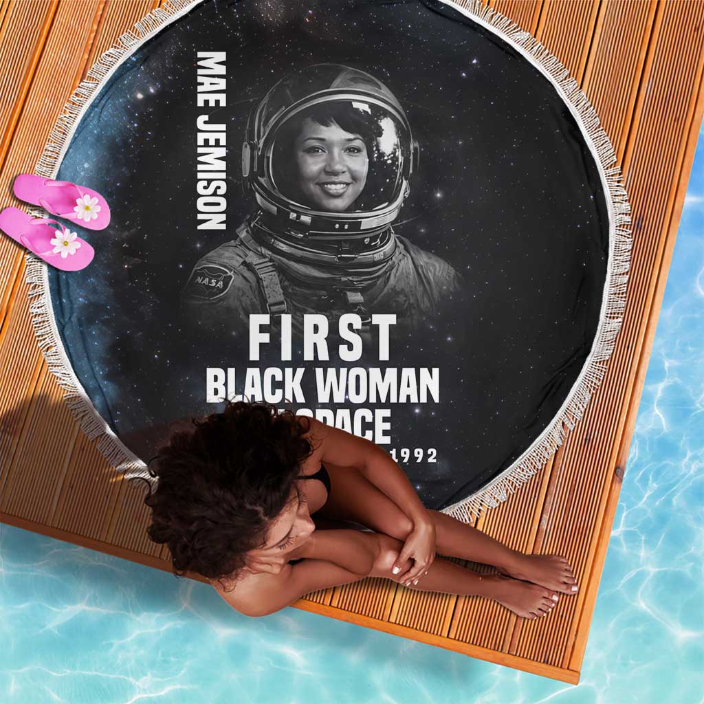 Mae Jemison Beach Blanket with NASA Spacesuit Portrait, First Black Woman - Wonder Print Shop