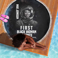 Mae Jemison Beach Blanket with NASA Spacesuit Portrait, First Black Woman - Wonder Print Shop